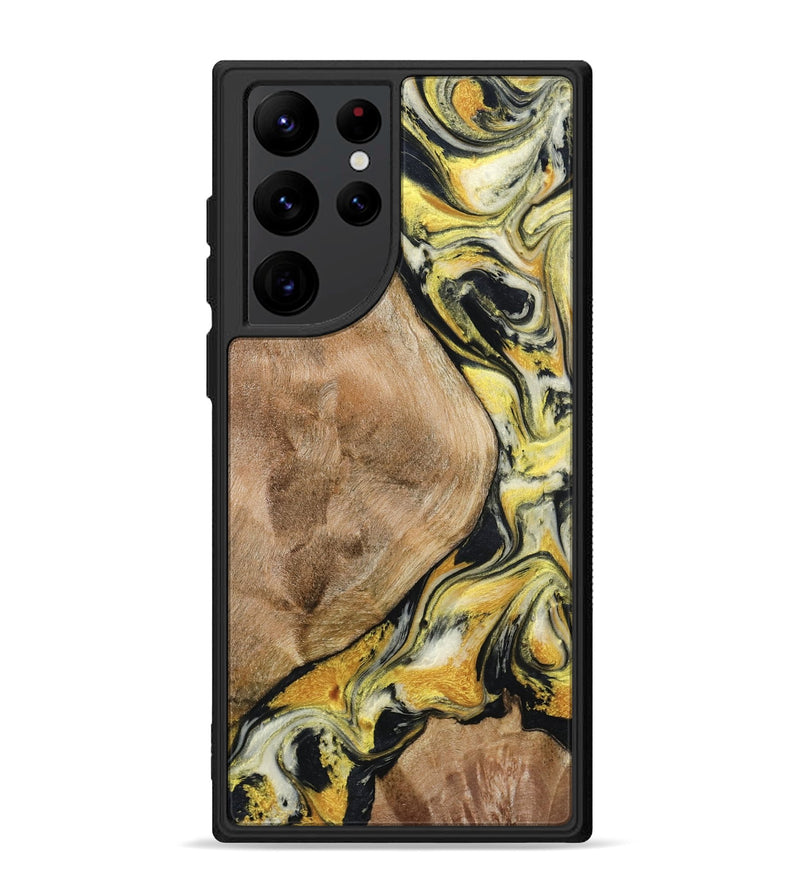 Galaxy S22 Ultra Wood Phone Case - Fiona (Black & White, 799503)