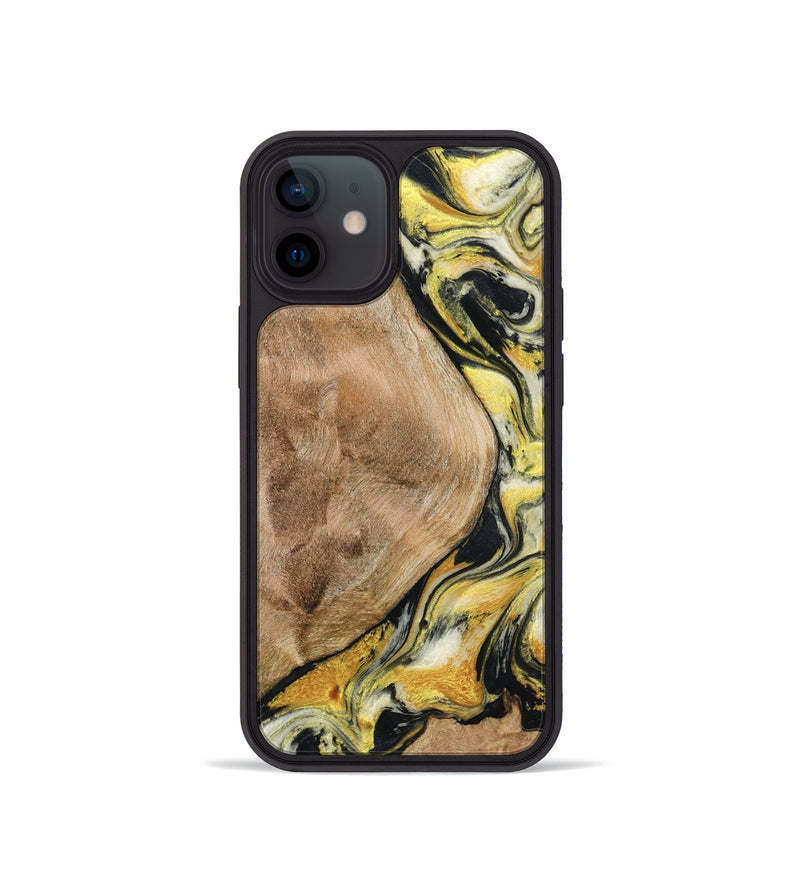 iPhone 12 mini Wood Phone Case - Fiona (Black & White, 799503)