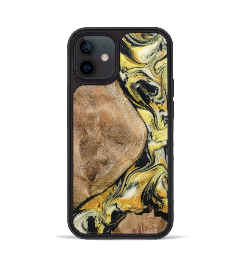 iPhone 12 Wood Phone Case - Fiona (Black & White, 799503)