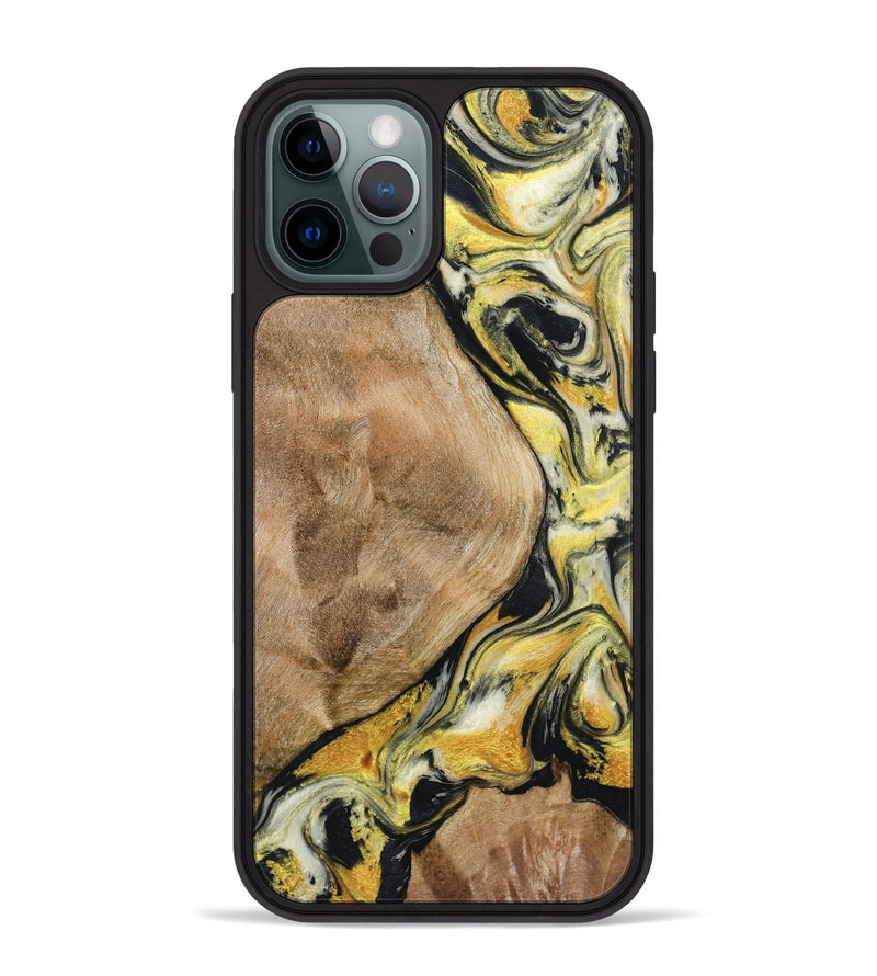 iPhone 12 Pro Max Wood Phone Case - Fiona (Black & White, 799503)