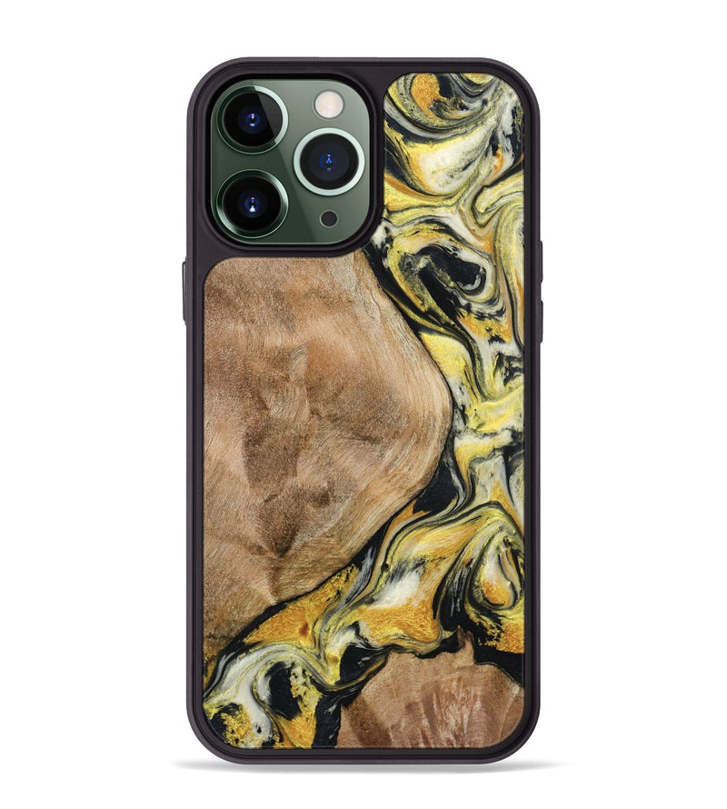 iPhone 13 Pro Max Wood Phone Case - Fiona (Black & White, 799503)