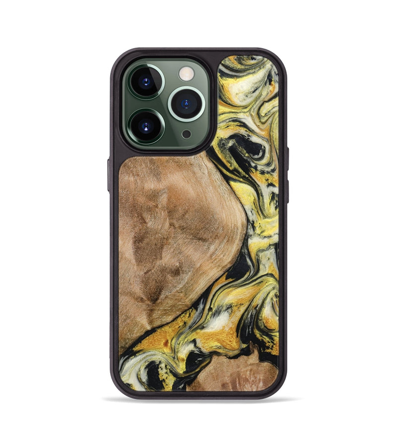 iPhone 13 Pro Wood Phone Case - Fiona (Black & White, 799503)