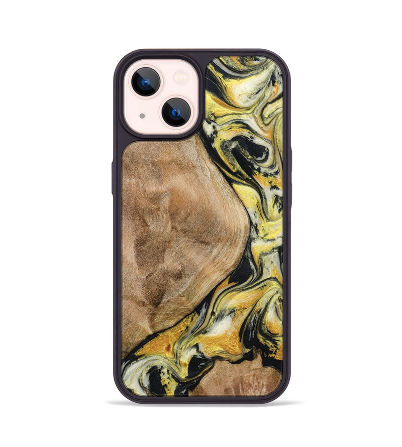 iPhone 14 Wood Phone Case - Fiona (Black & White, 799503)