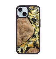 iPhone 15 Wood Phone Case - Fiona (Black & White, 799503)