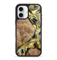 iPhone 16 Plus Wood Phone Case - Fiona (Black & White, 799503)