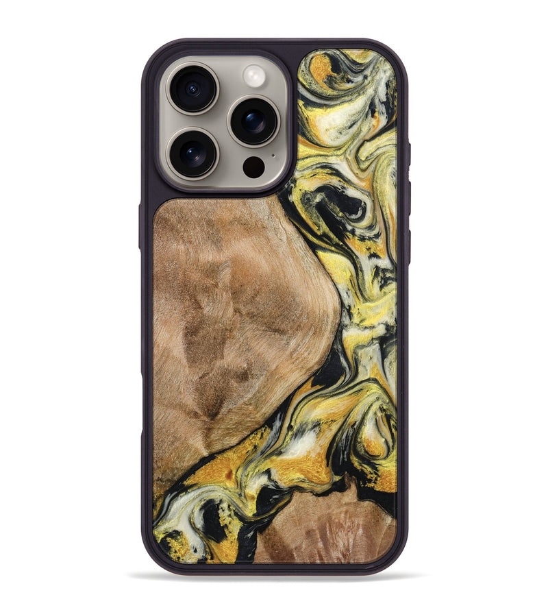 iPhone 16 Pro Max Wood Phone Case - Fiona (Black & White, 799503)