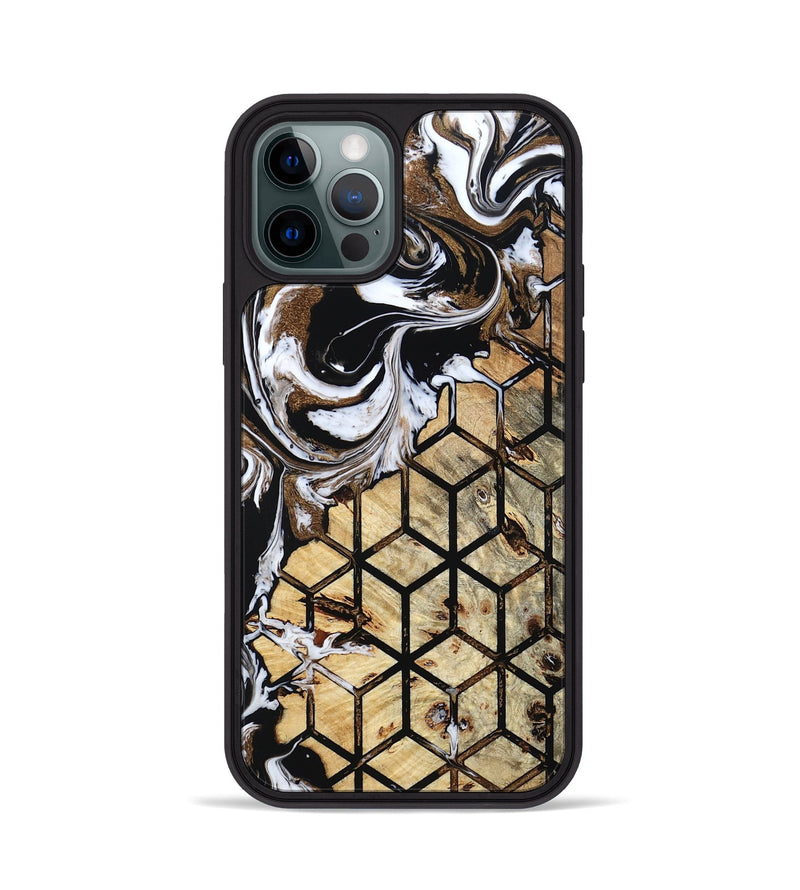 iPhone 12 Pro Wood Phone Case - Cari (Pattern, 799509)