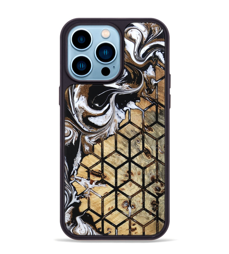 iPhone 14 Pro Max Wood Phone Case - Cari (Pattern, 799509)