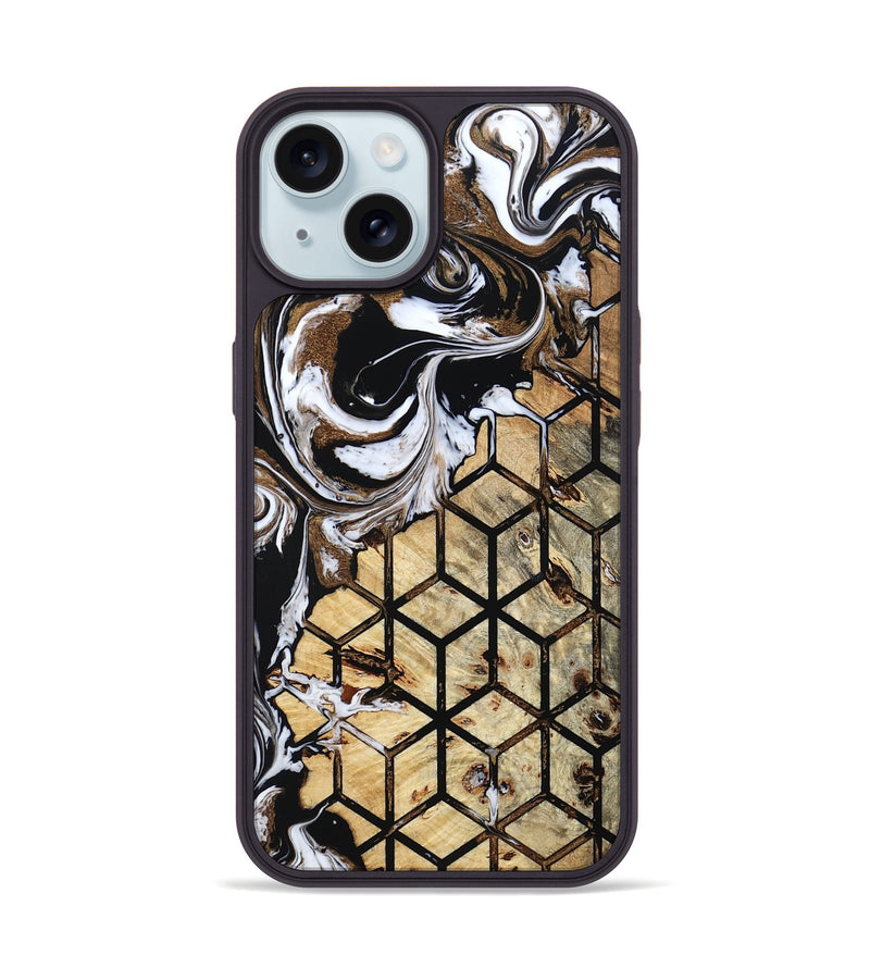iPhone 15 Wood Phone Case - Cari (Pattern, 799509)