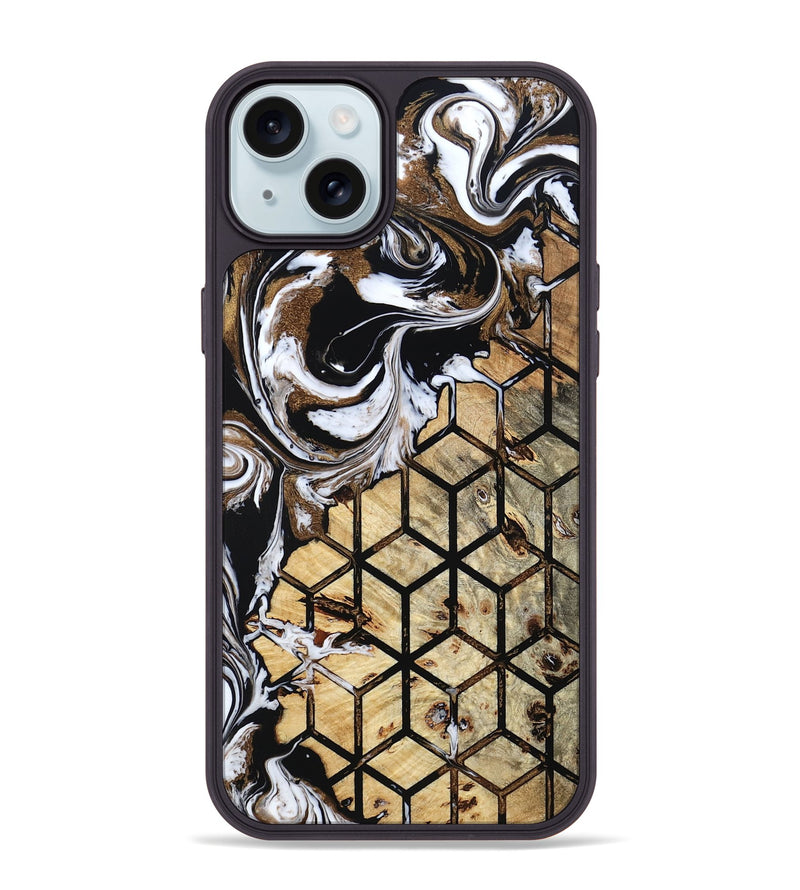 iPhone 15 Plus Wood Phone Case - Cari (Pattern, 799509)