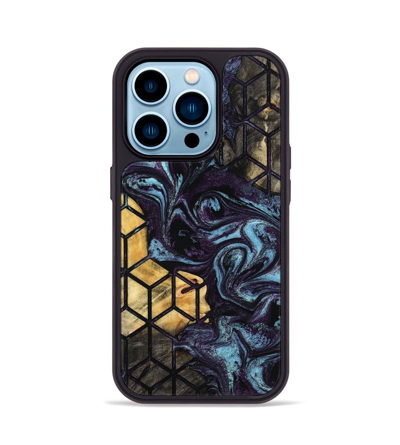 iPhone 14 Pro Wood Phone Case - Hillary (Pattern, 799519)