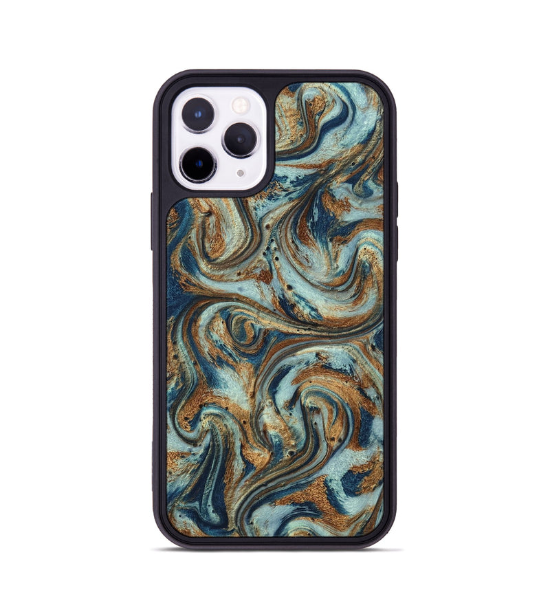 iPhone 11 Pro ResinArt Phone Case - Otis (Teal & Gold, 799520)