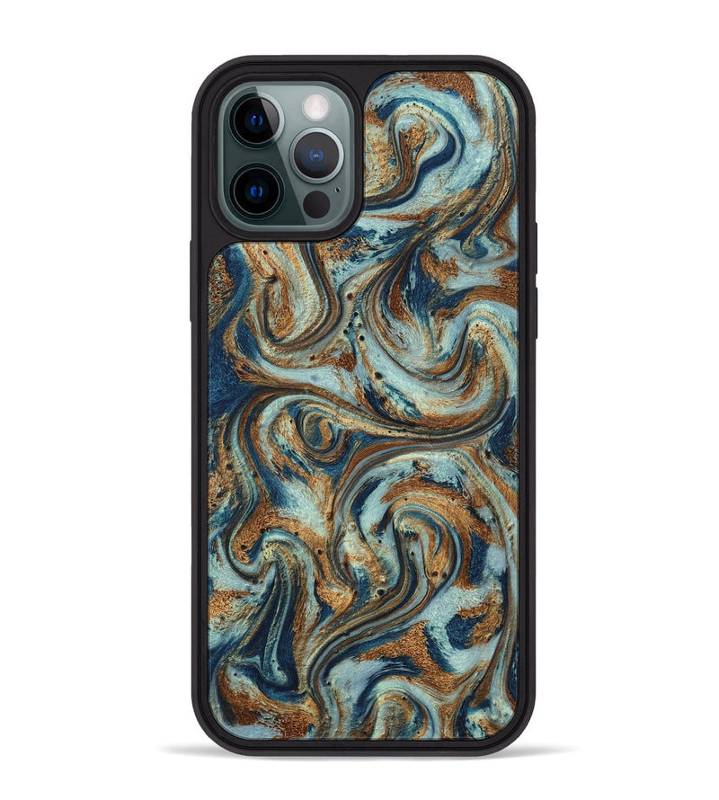 iPhone 12 Pro Max ResinArt Phone Case - Otis (Teal & Gold, 799520)