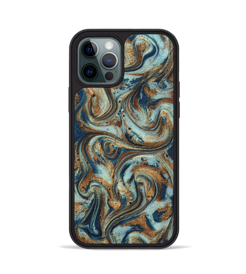 iPhone 12 Pro ResinArt Phone Case - Otis (Teal & Gold, 799520)