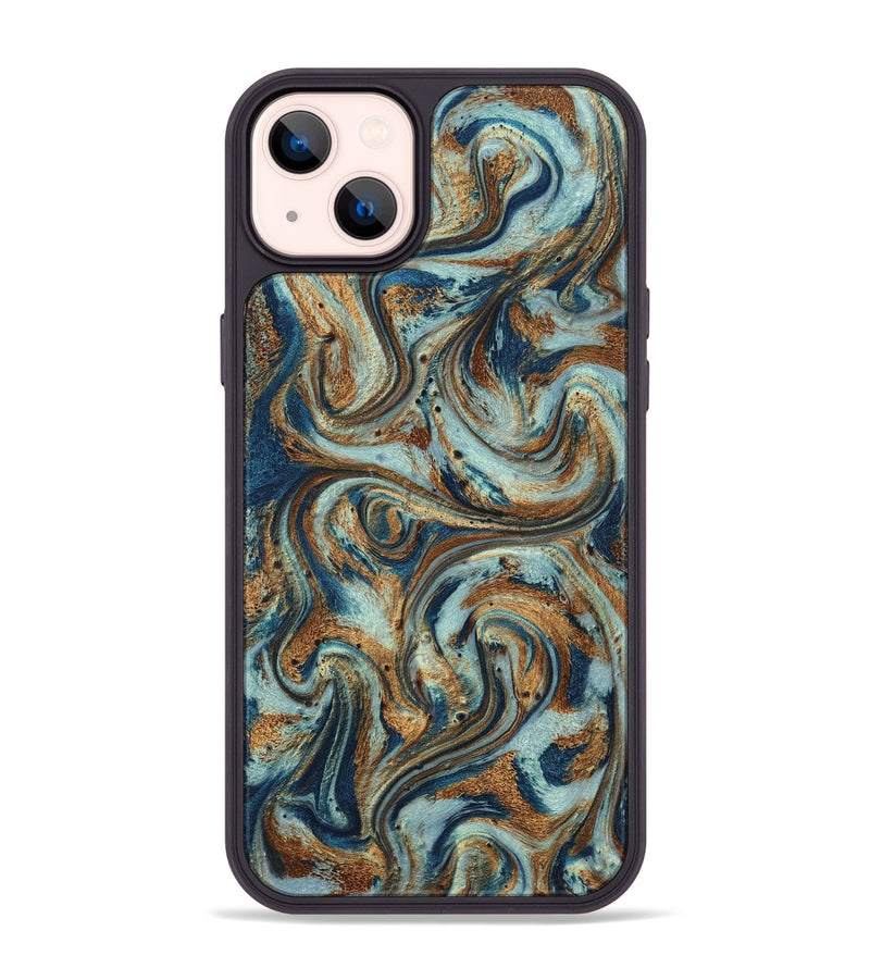 iPhone 14 Plus ResinArt Phone Case - Otis (Teal & Gold, 799520)