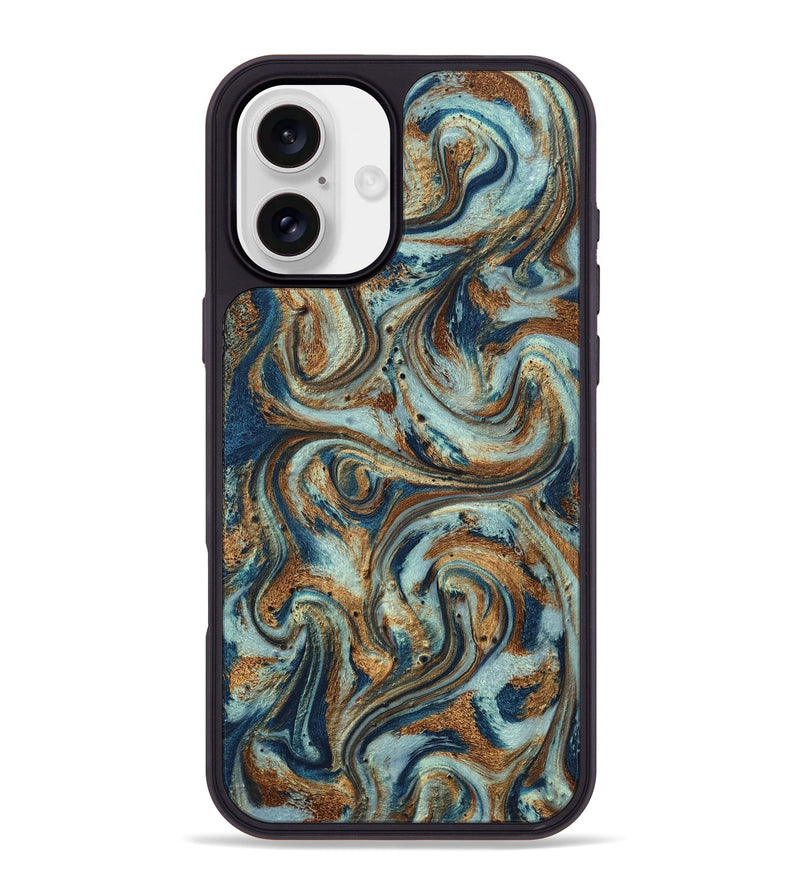 iPhone 16 Plus ResinArt Phone Case - Otis (Teal & Gold, 799520)