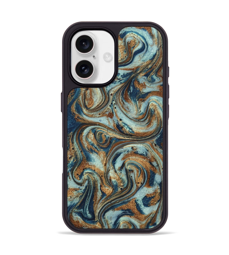 iPhone 17 ResinArt Phone Case - Otis (Teal & Gold, 799520)
