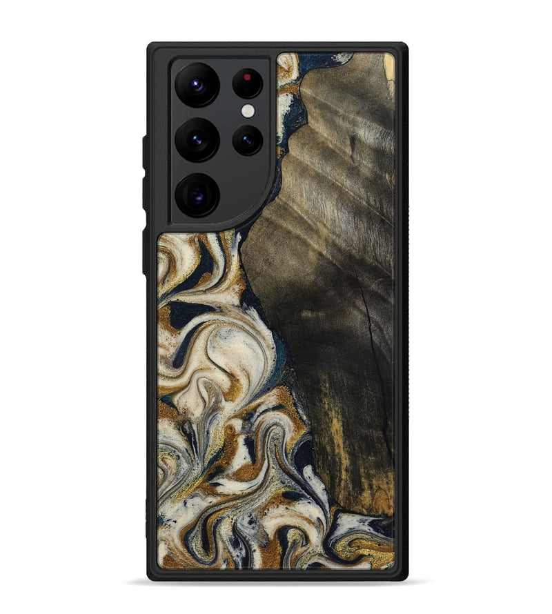 Galaxy S22 Ultra Wood Phone Case - Errol (Teal & Gold, 799521)