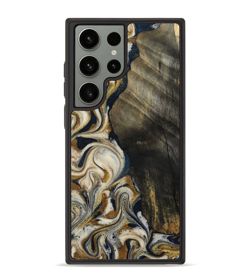 Galaxy S23 Ultra Wood Phone Case - Errol (Teal & Gold, 799521)