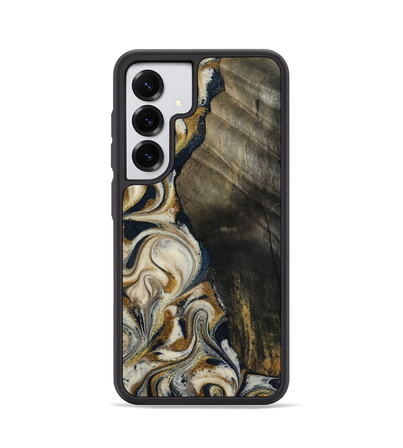 Galaxy S25 Wood Phone Case - Errol (Teal & Gold, 799521)