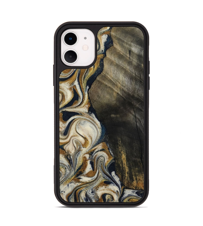 iPhone 11 Wood Phone Case - Errol (Teal & Gold, 799521)