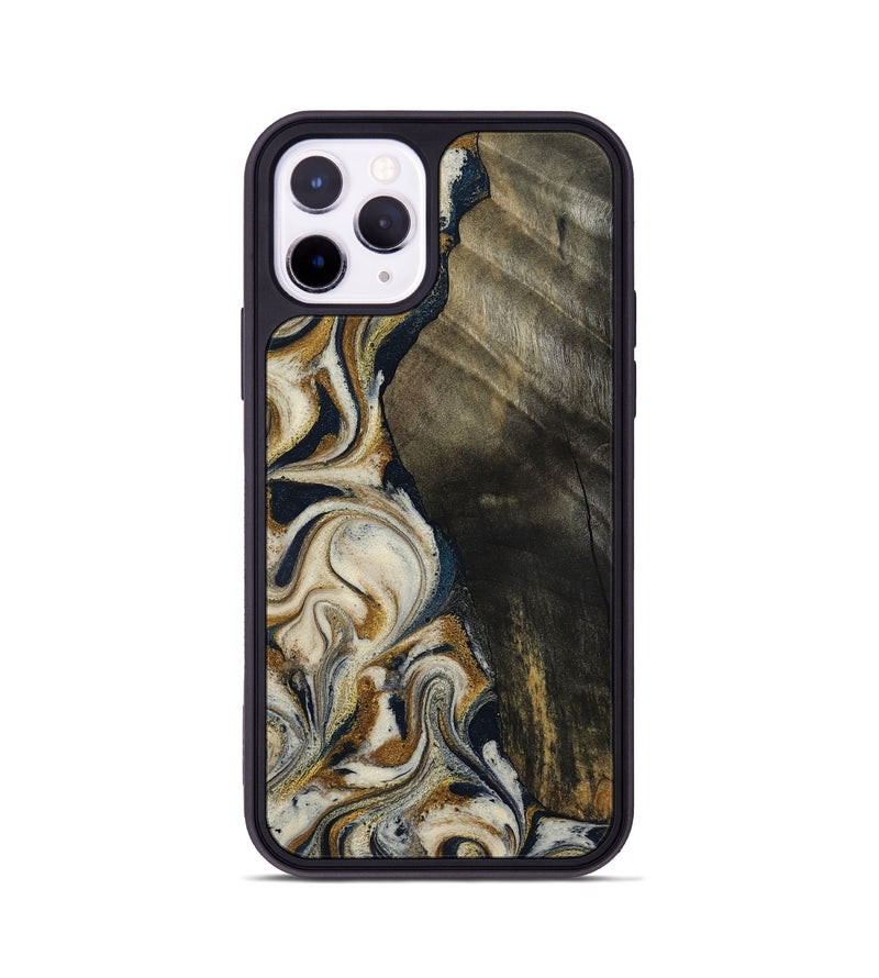 iPhone 11 Pro Wood Phone Case - Errol (Teal & Gold, 799521)