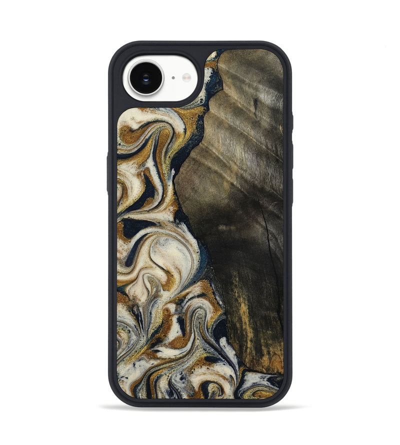 iPhone 16e Wood Phone Case - Errol (Teal & Gold, 799521)