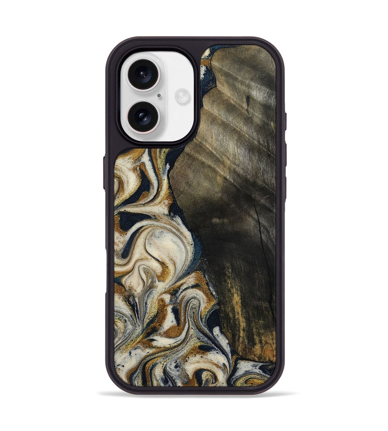 iPhone 17 Wood Phone Case - Errol (Teal & Gold, 799521)