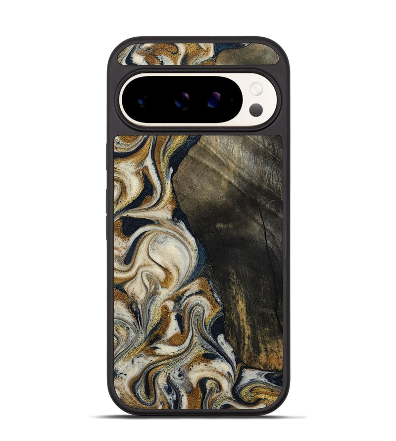 Pixel 9 Wood Phone Case - Errol (Teal & Gold, 799521)
