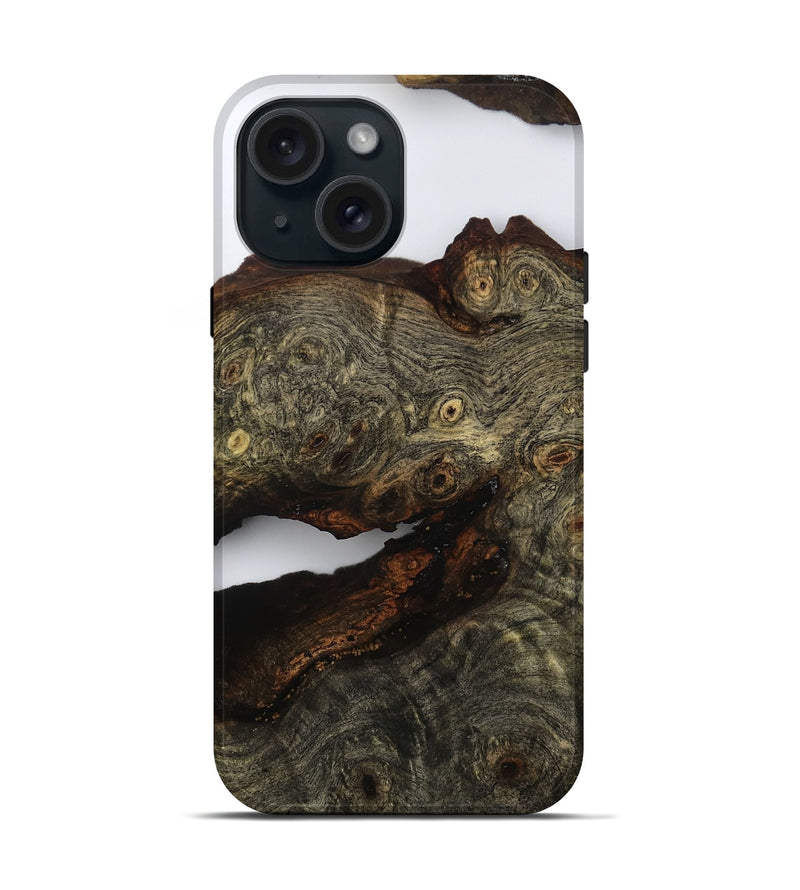 iPhone 15 Wood Live Edge Phone Case - Sherri (Clear, 799526)