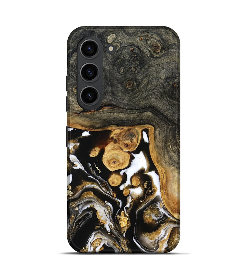 Galaxy S23 Wood Live Edge Phone Case - Cullen (Black & White, 799527)