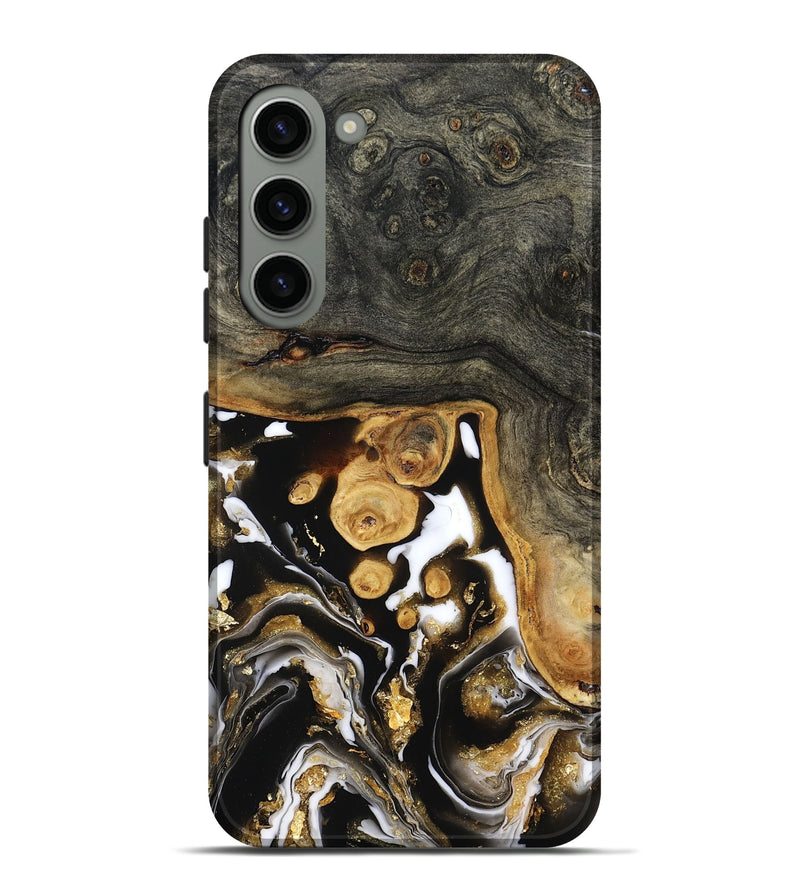 Galaxy S23 Plus Wood Live Edge Phone Case - Cullen (Black & White, 799527)