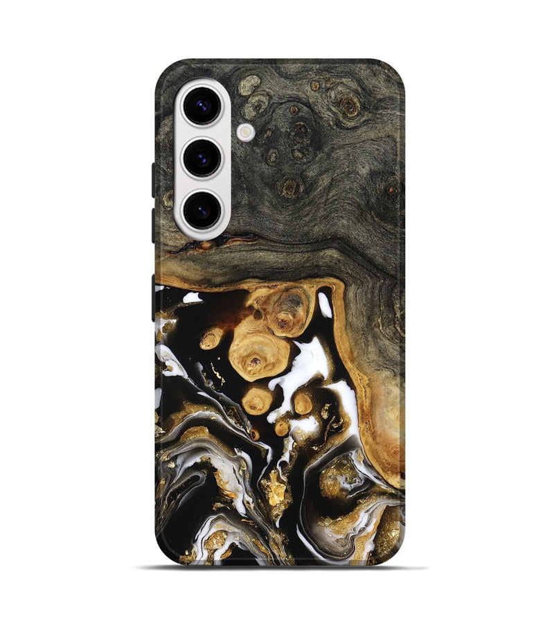 Galaxy S25 Wood Live Edge Phone Case - Cullen (Black & White, 799527)