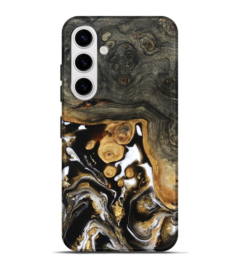Galaxy S25 Plus Wood Live Edge Phone Case - Cullen (Black & White, 799527)