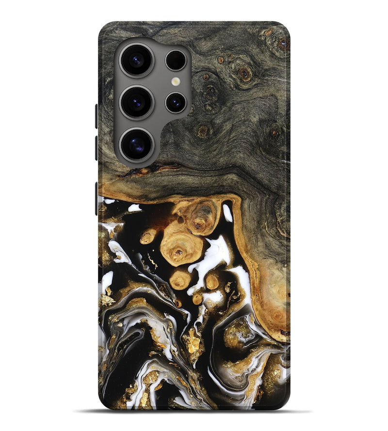 Galaxy S25 Ultra Wood Live Edge Phone Case - Cullen (Black & White, 799527)