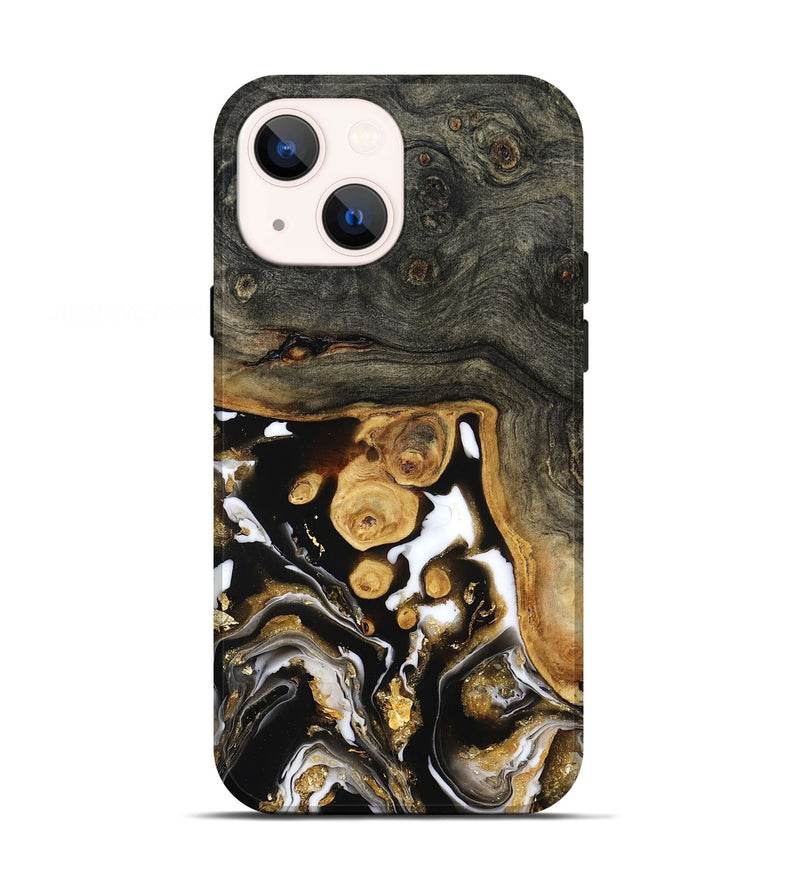 iPhone 13 Wood Live Edge Phone Case - Cullen (Black & White, 799527)