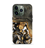 iPhone 13 Pro Wood Live Edge Phone Case - Cullen (Black & White, 799527)