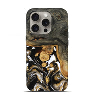 iPhone 16 Pro Wood Live Edge Phone Case - Cullen (Black & White, 799527)