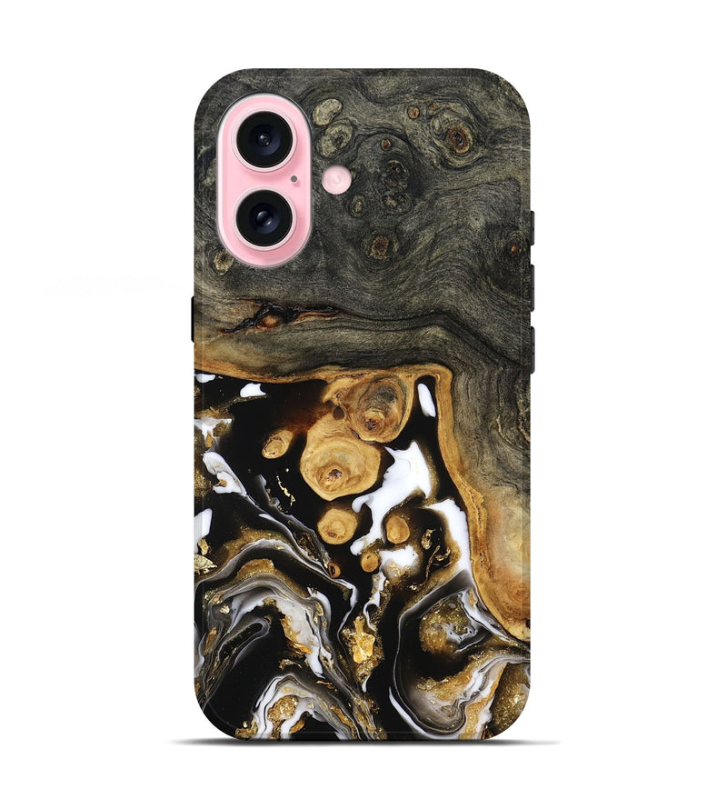 iPhone 17 Wood Live Edge Phone Case - Cullen (Black & White, 799527)
