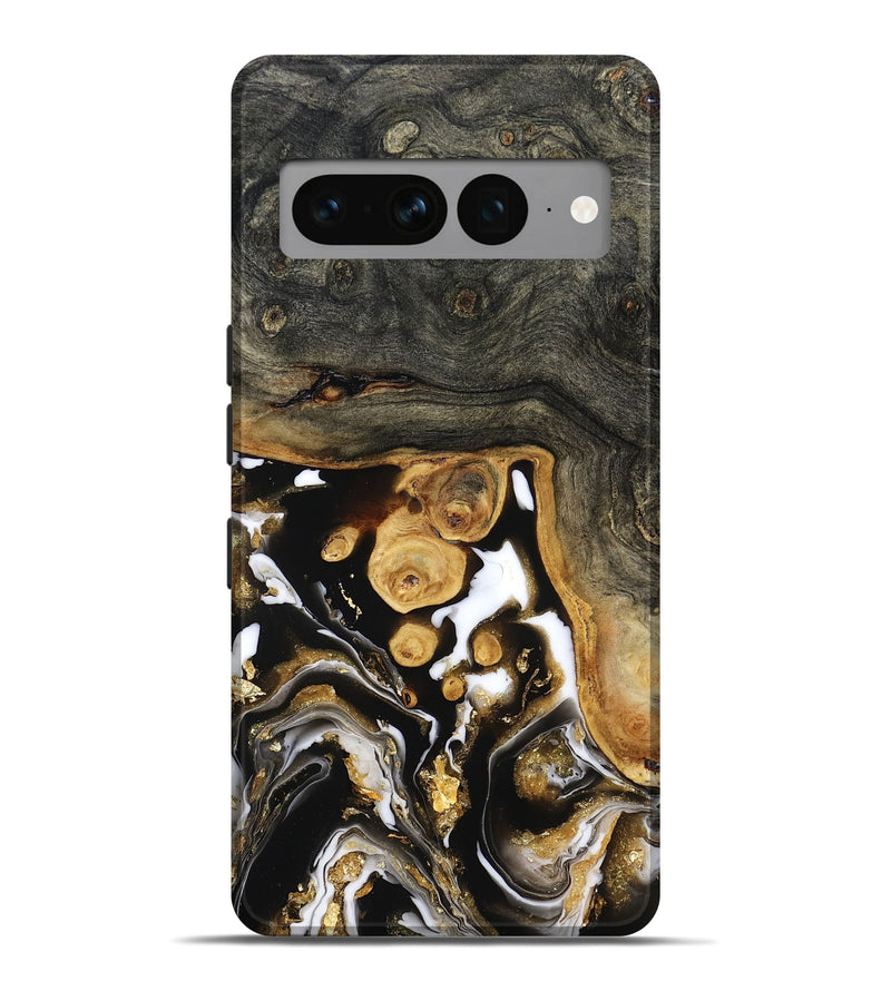 Pixel 7 Pro Wood Live Edge Phone Case - Cullen (Black & White, 799527)
