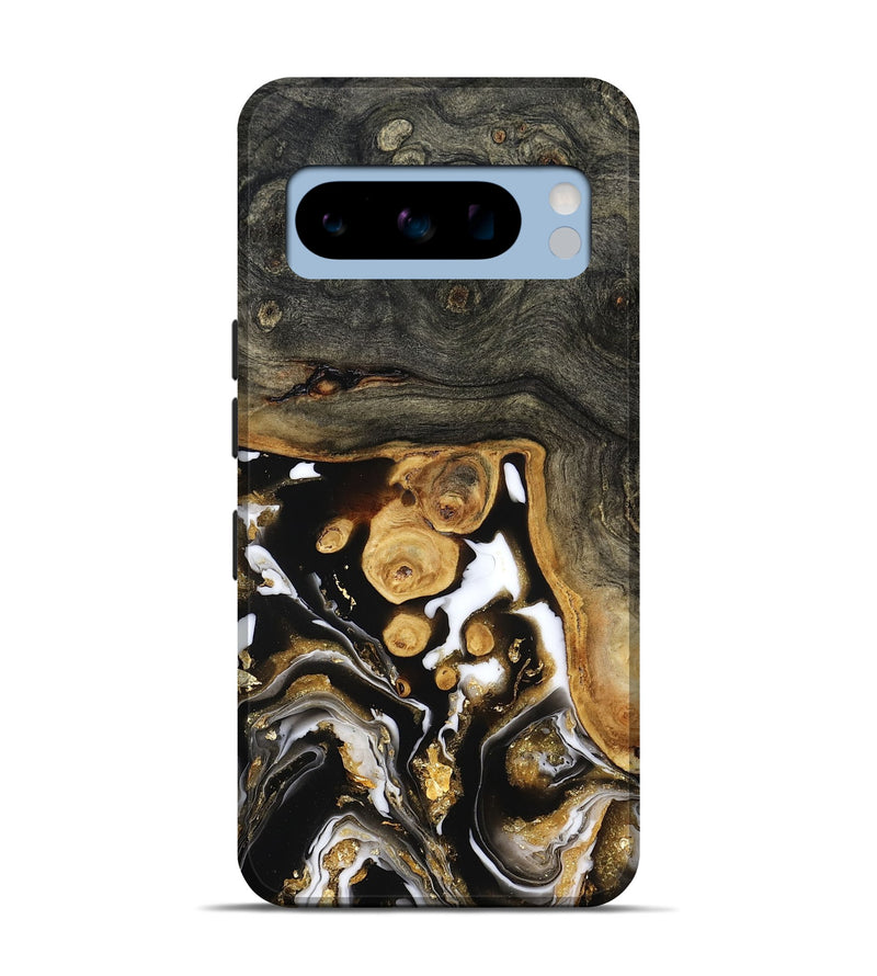 Pixel 8 Pro Wood Live Edge Phone Case - Cullen (Black & White, 799527)