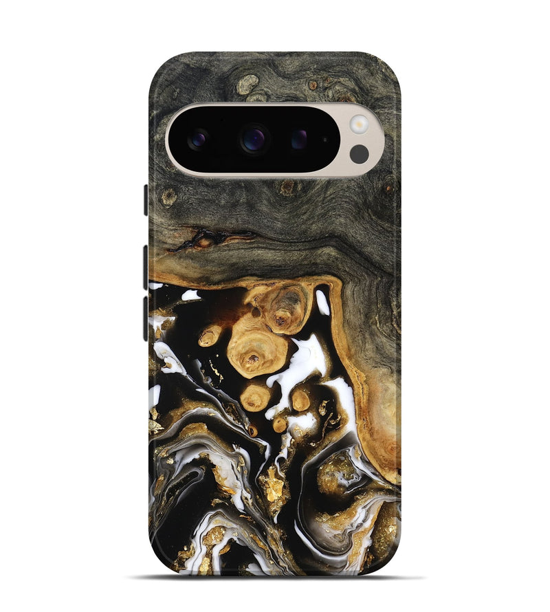 Pixel 9 Wood Live Edge Phone Case - Cullen (Black & White, 799527)