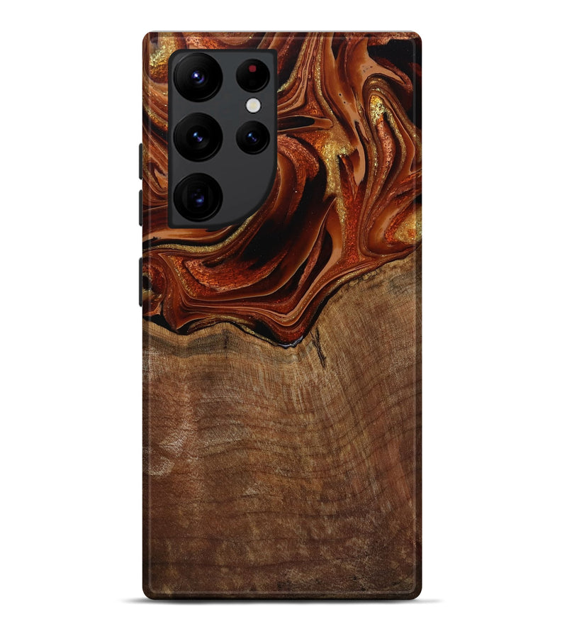 Galaxy S22 Ultra Wood Live Edge Phone Case - Roxane (Red, 799528)