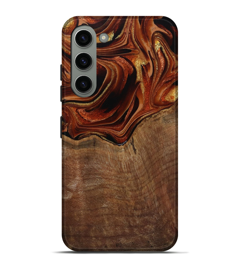 Galaxy S23 Plus Wood Live Edge Phone Case - Roxane (Red, 799528)
