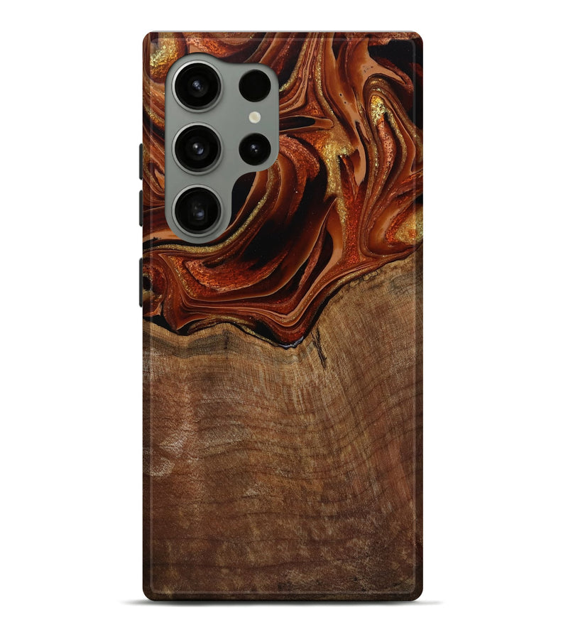 Galaxy S24 Ultra Wood Live Edge Phone Case - Roxane (Red, 799528)