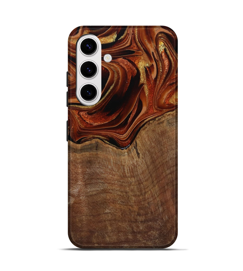 Galaxy S25 Wood Live Edge Phone Case - Roxane (Red, 799528)