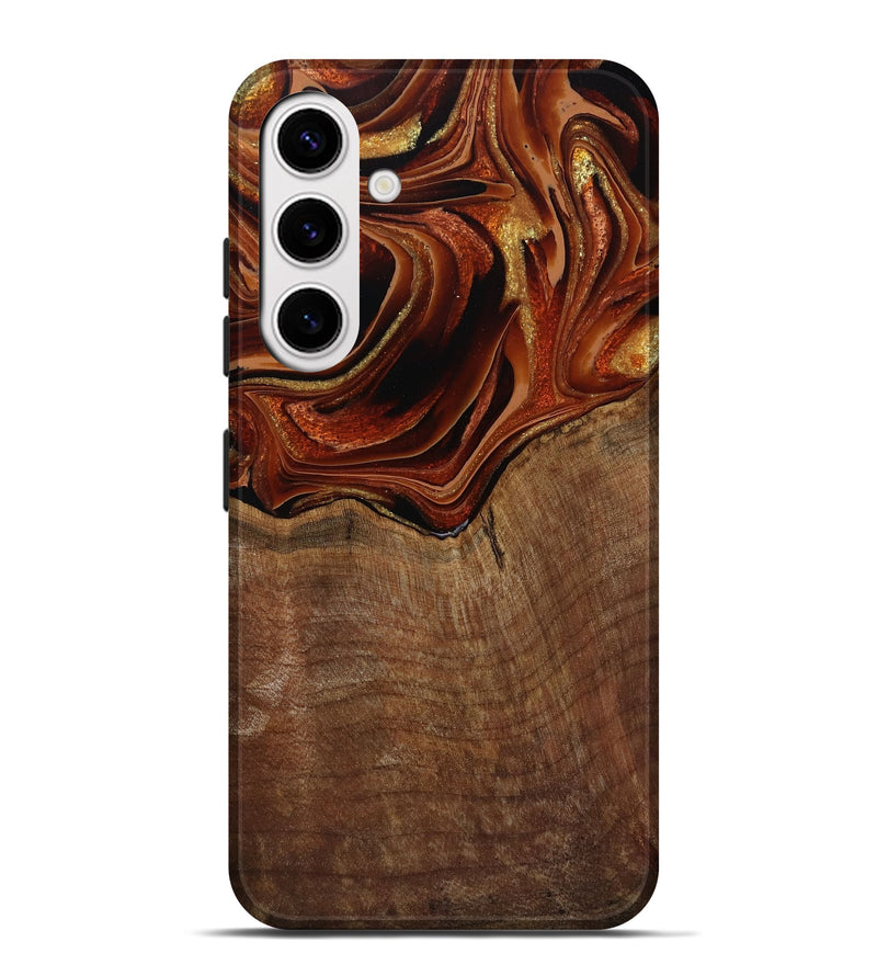 Galaxy S25 Plus Wood Live Edge Phone Case - Roxane (Red, 799528)