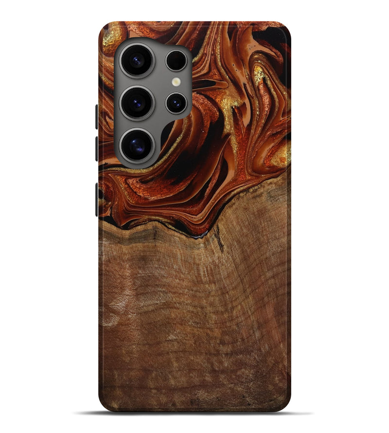 Galaxy S25 Ultra Wood Live Edge Phone Case - Roxane (Red, 799528)