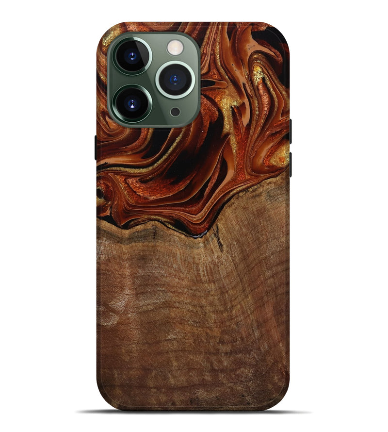 iPhone 13 Pro Max Wood Live Edge Phone Case - Roxane (Red, 799528)
