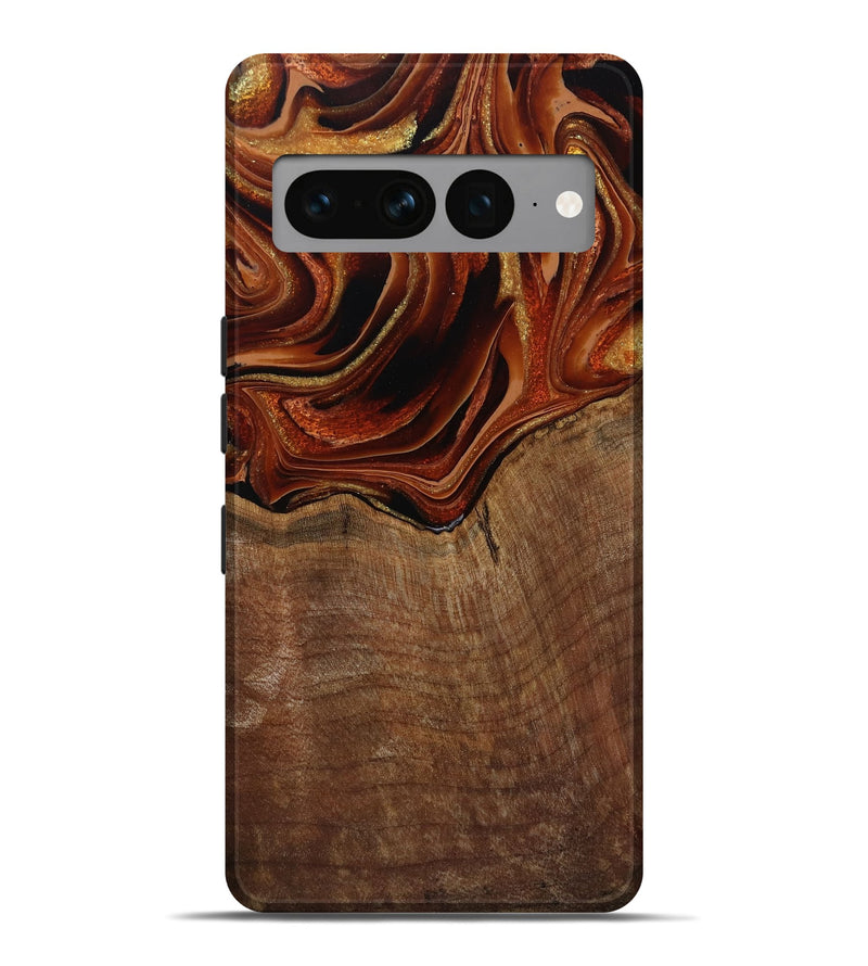 Pixel 7 Pro Wood Live Edge Phone Case - Roxane (Red, 799528)